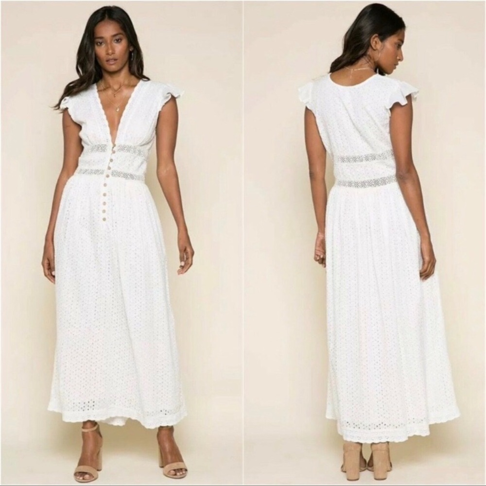 NWT white eyelet RAGA maxi dress